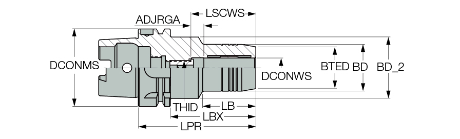 HSK A50 HYDRO 5/8X3.740